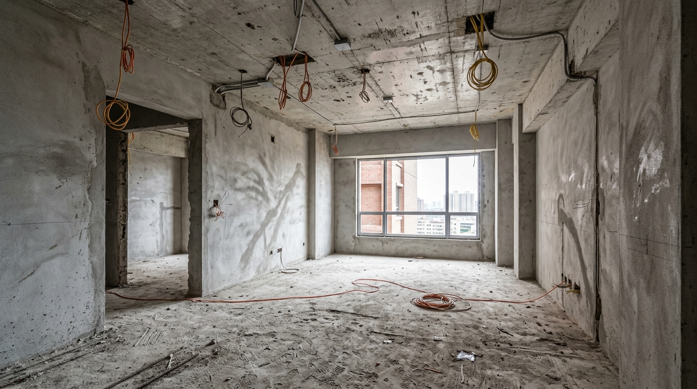 Living room before interior design renovation